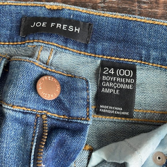 Boyfriend blue jeans with patch work - Picture 2 of 5